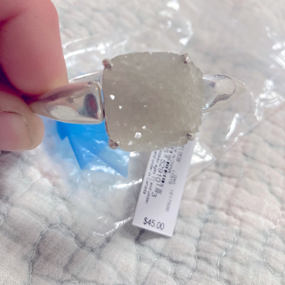Lucky Brand white Crystal silver bracelet